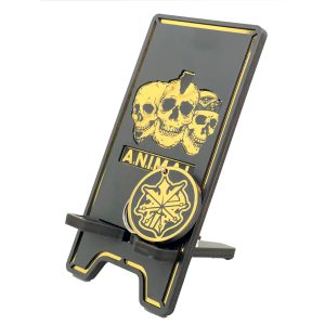 Soporte para Celular Calaveras Doradas con Llavero de Regalo