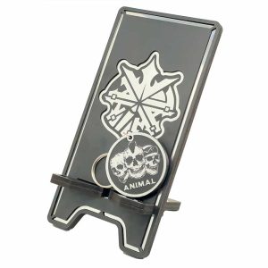 Soporte para celular "Escudo Plateado" + Llavero de Regalo